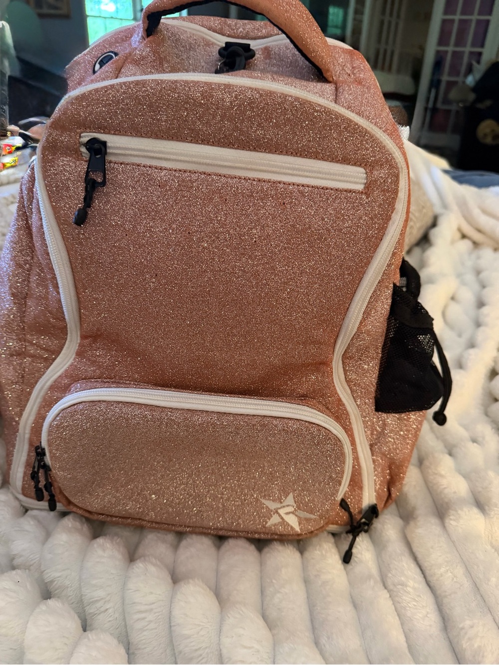 Rebel Athletic Sparkle Pink Glitter Backpack Cheerleading